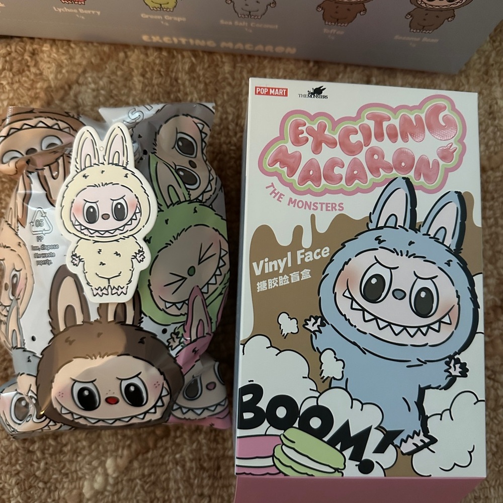 Pop Mart The Monsters Exciting Macaron Soymilk Labubu Blind Box Keychain
